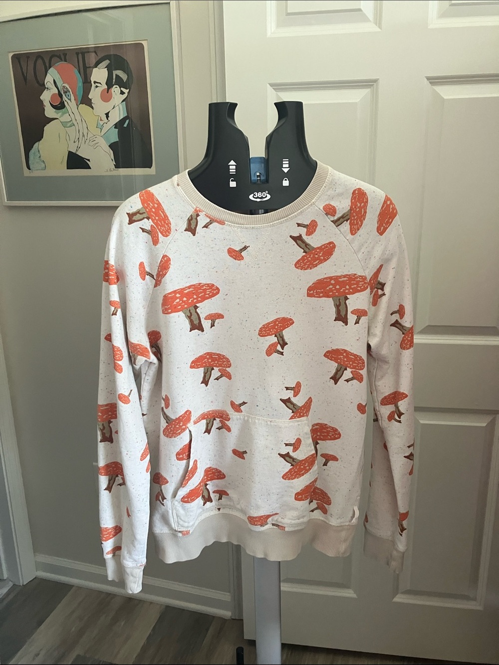 Koto Mushroom Print Sweatshirt S/P Cottagecore Woodland Pullover Pockets - Picture 4 of 12